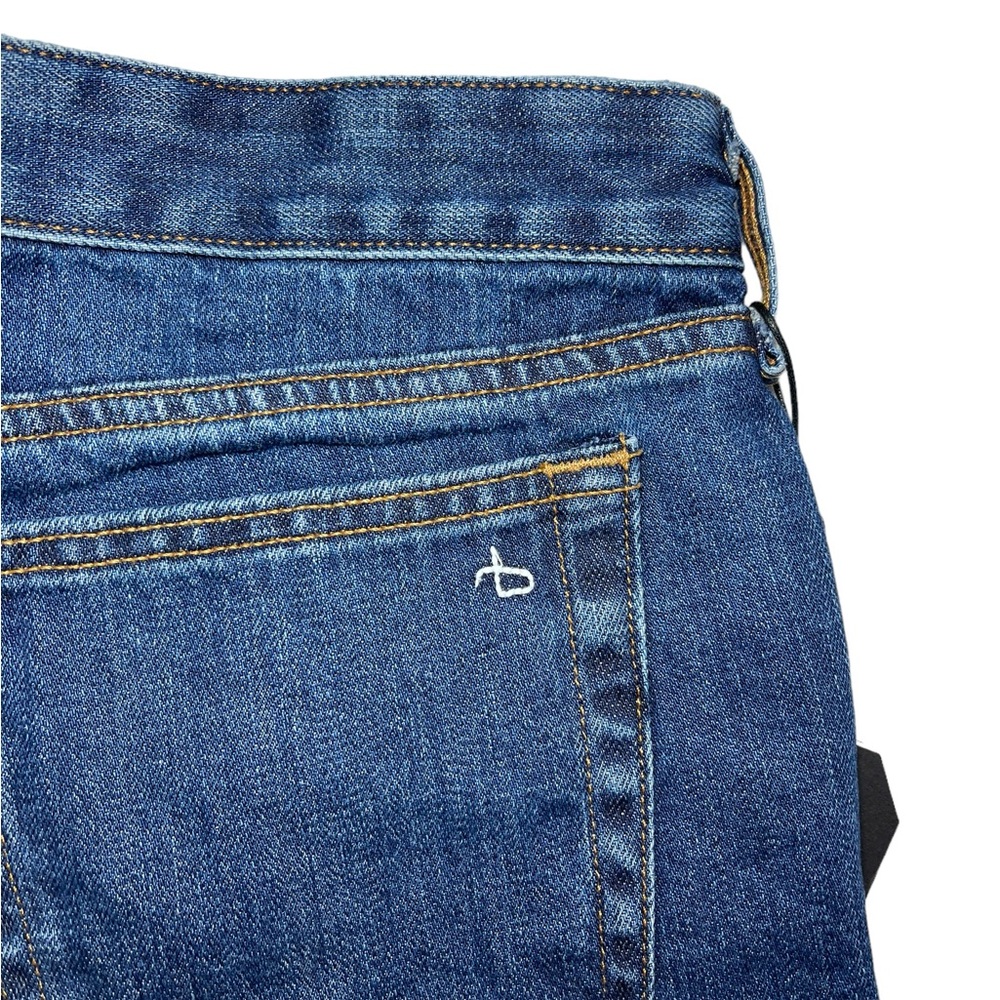 ⚡️SOLD⚡️Rag & Bone Fray Raw Cut Dark Blue Denim Cotton Shorts Size 28 NEW - Picture 10 of 16